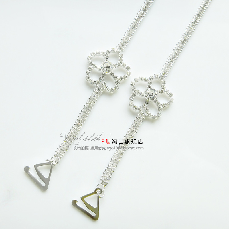 Celebrity shoulder strap gem beads clip underwear belt invisible belt pectoral girdle underwear shoulder strap