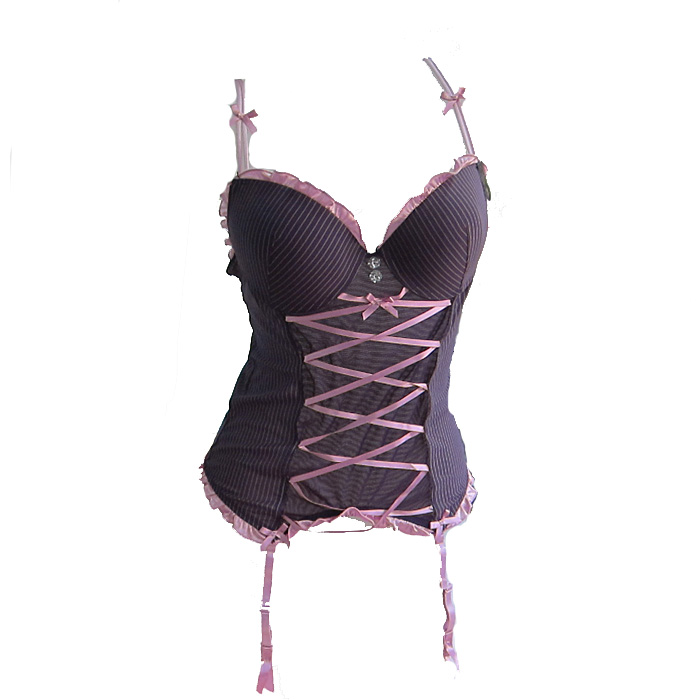 Censored 213 glossy stripe spaghetti strap one piece underwear 75ab80bc cup large