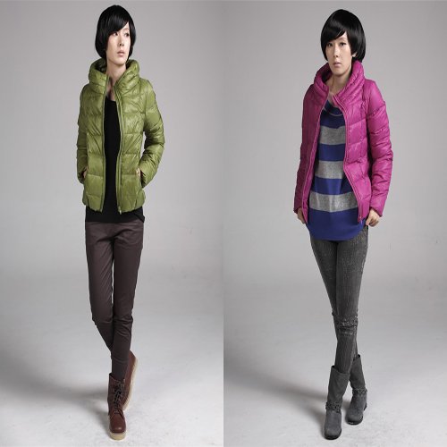 [Cerlony]Free Shipping Celebrity Lady down coat  Women Short down coat jacket Winter Hood Glossy Jacket Outwear EiderDown14