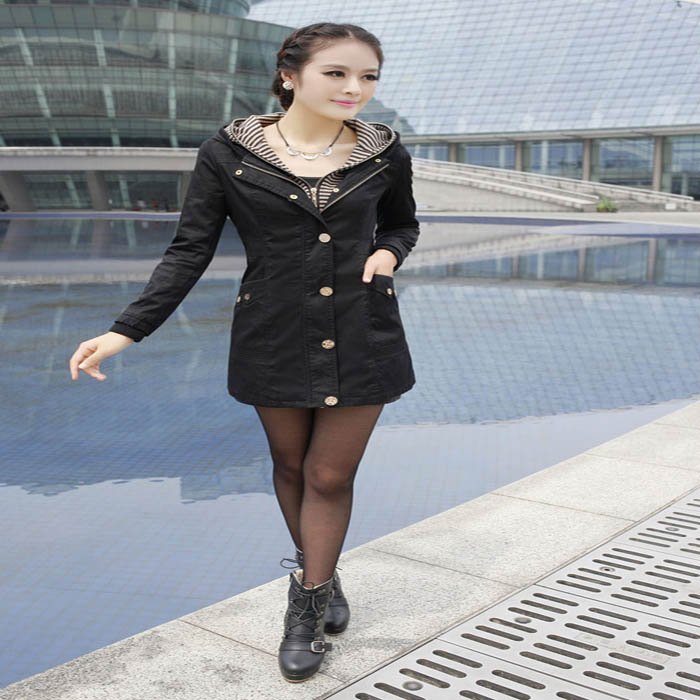 [Cerlony]Free Shipping New Fashion Long Trench Coat For Women Coat Outerwear Casual Windbreaker Womens Trench Coat Lady Trench06