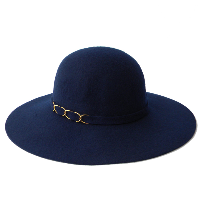 Chain bow - ihat wool hat fedoras cap 12 autumn and winter women's