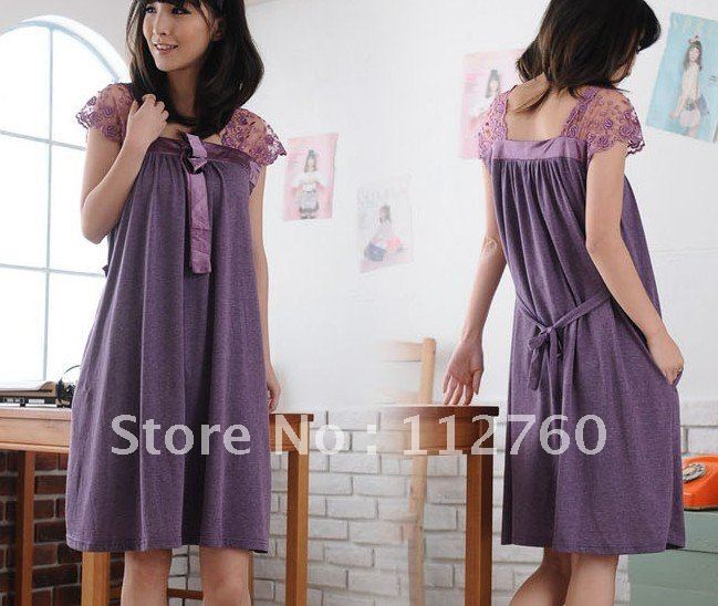 Cheap 2012 summer maxi pregnant dress women maternity clothing loose lace dresses pregant non-pregant sleepwear Retail&Wholesale