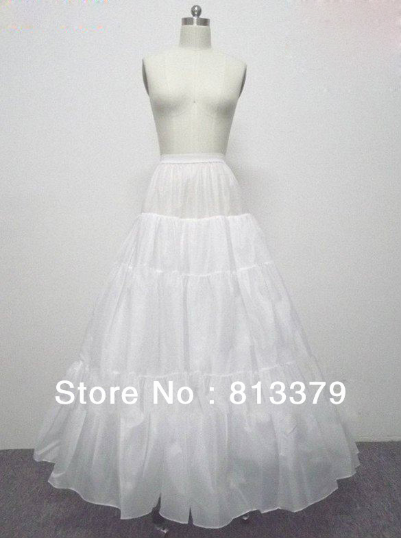 Cheap A-Line Full Gown 4 Layer No Hoop Floor-length Slip Style Wedding Petticoats