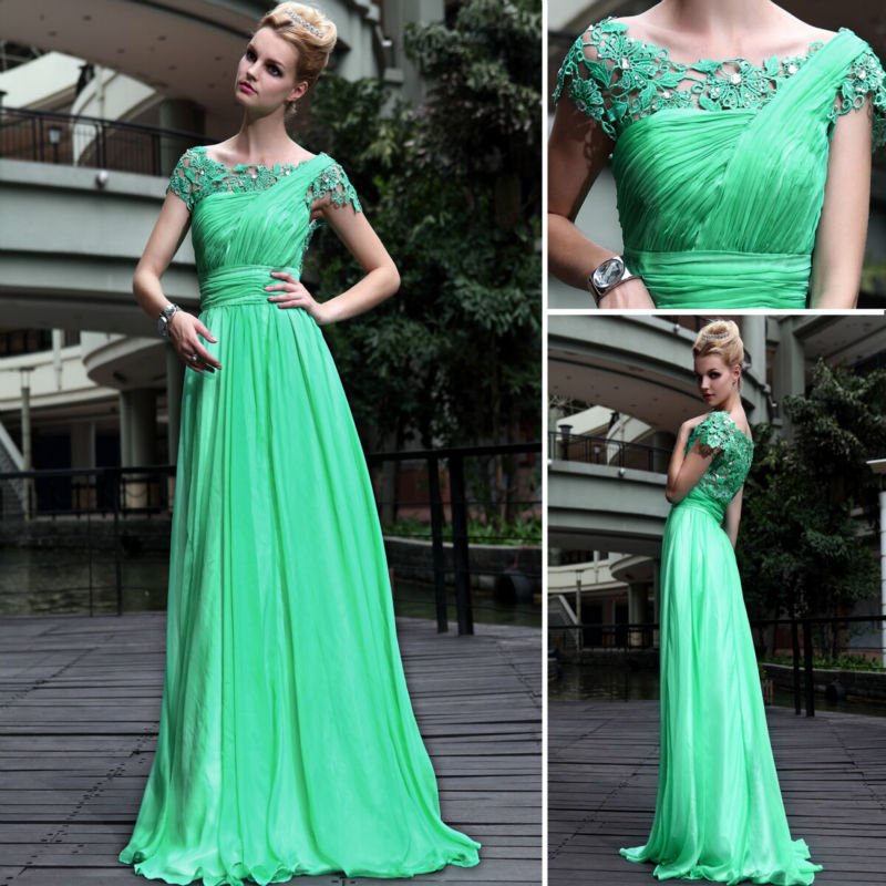 Cheap dorisqueen elegant green celebrity dresses 2013 affordable ready to ship dresses+ free shipping