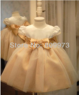 cheap flower girl dress communion dresses ball gown dress for girls champagne