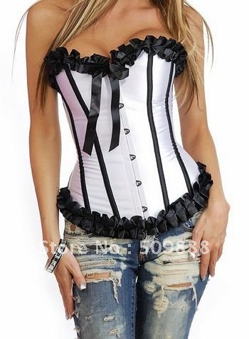 cheap hotsale women's overbust striped corsets from size all size
