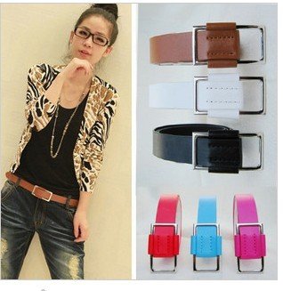 Cheap Jewelry  colorful korea fashion  new sliding buckle leather belt  Z61aD  wholesale charms