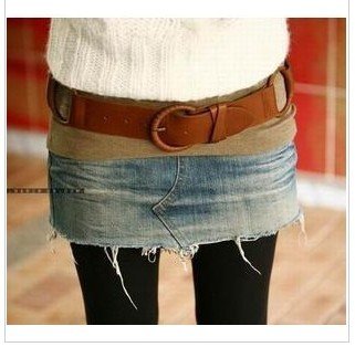 Cheap Jewelry  lovely fashion vintage 2 hollow round buckle women's leather wait band belt   Z112aD  wholesale charms