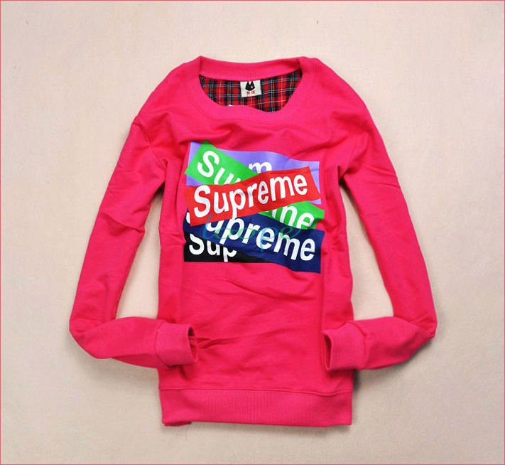 Cheap Lady Supreme Hoodies Supreme Sweatshirt in stock Winter Clothes 100% Cotton Free Shipping