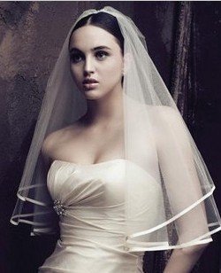Cheap new 2T white ivory wedding bridal veil with comb