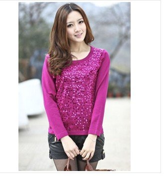 Cheap Price FREE SHIPPING   lady's sweaters/stripe knitwear/ stripe ladies' sweater/ long sleeve sweaters