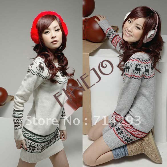 cheap woolen round collar knitwear,weave sweater, women clothes, christmas costumes,free shipping 3445