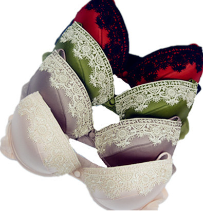 Cherry aesthetic hydrotropic exquisite silks and satins noble bra set push up