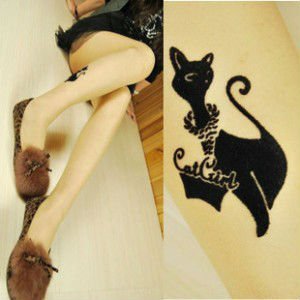 Cherry In The Eden, Free Shipping, 2012 New Arrival Cat Tattoo Stocking, Tight Panty Hose, PH050