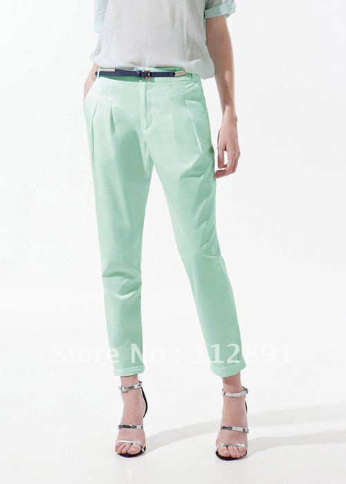 chic candy color casual trousers H042