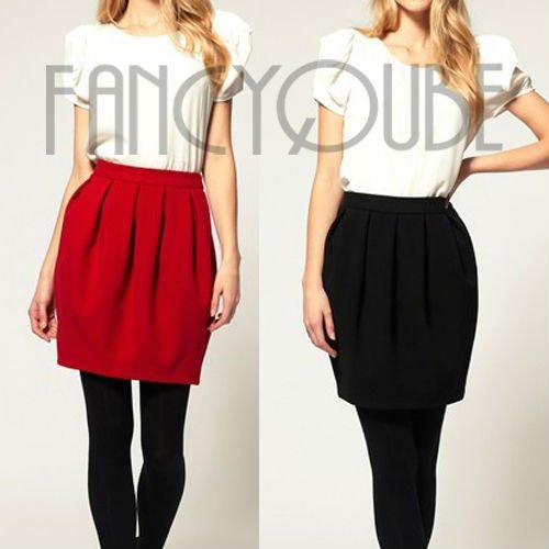 CHIC WOMAN'S SEXY PLEATED WOOLEN BUD SKIRT WITH POCKET WF-3666
