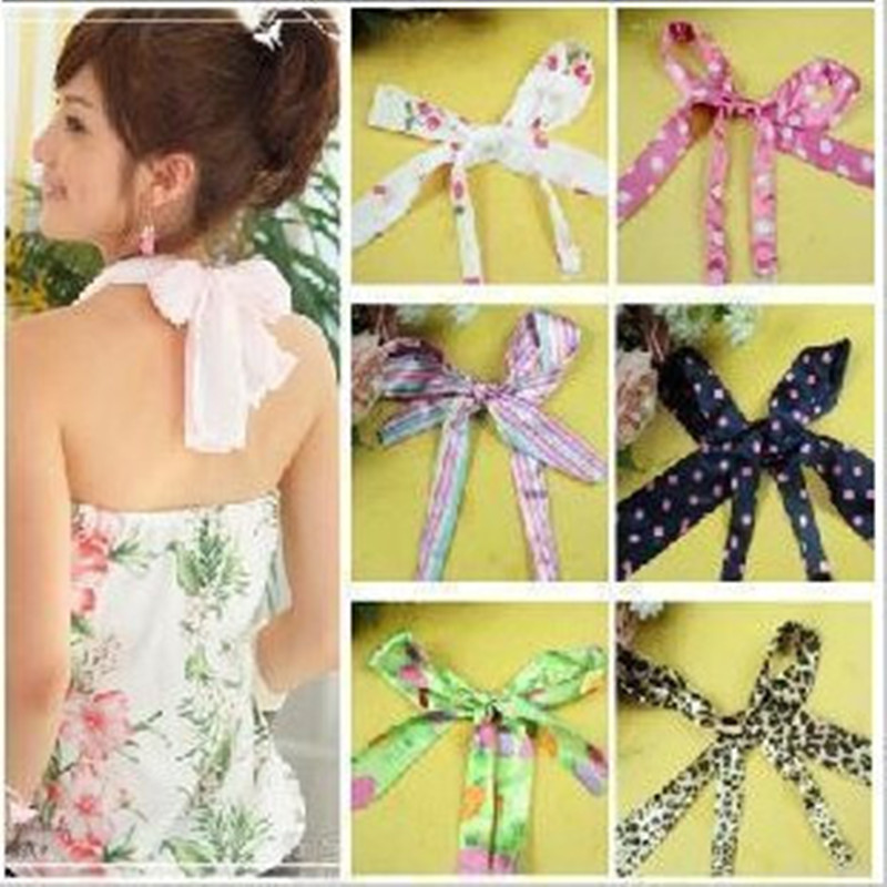 Chiffon silk shoulder strap underwear belt pectoral girdle big bow steps halter-neck shoulder strap fancy