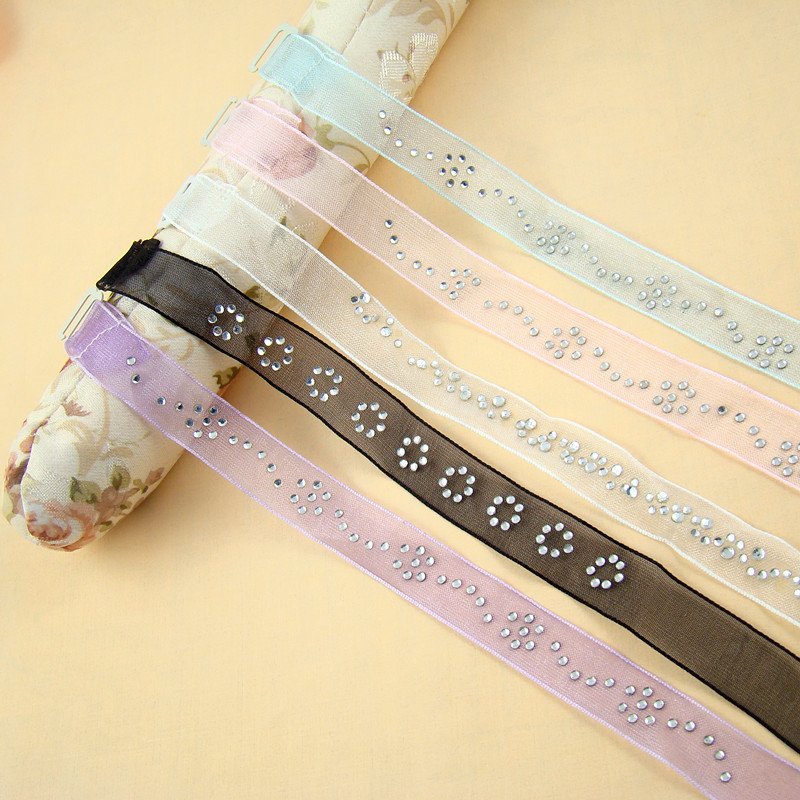 Chiffon transparent bra belt underwear shoulder strap pattern 5-color 9099