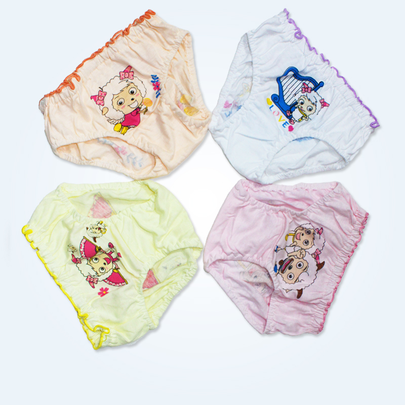 Child 100% cotton panties small underwear female child panties briefs cartoon 100% cotton small shorts