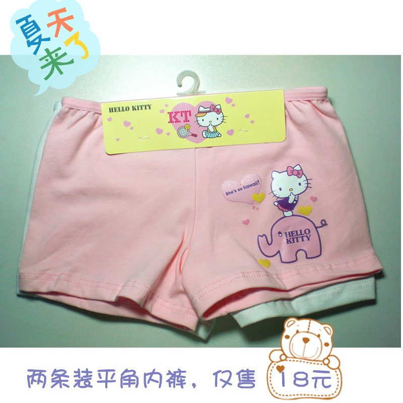 Child cartoon 100% cotton panties female child baby flat shorts boxer shorts