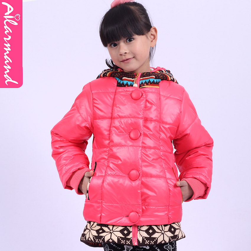 Child Children's clothing winter female  wadded jacket outerwear  faux two piece cotton-padded jacket  women's