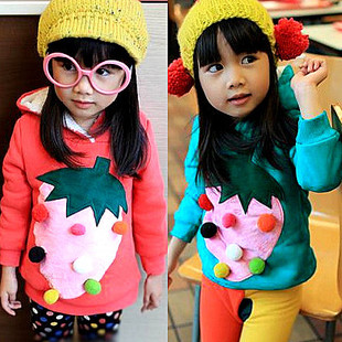 Child clothing female baby spring 2013 100% cotton clothes sweatshirt hoodie outerwear