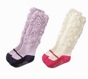 Child fake shoes socks slip-resistant knee-high socks baby stockings thick baby socks relent socks 2