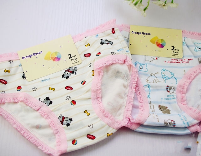 Child female panties baby 100% cotton 100% cotton bread pants female child panties briefs ultra soft