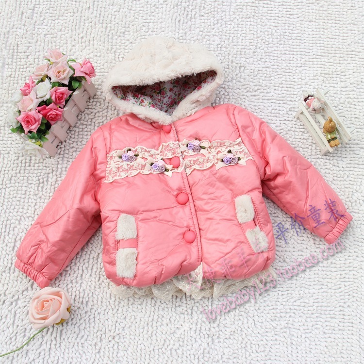 Child girls clothing winter 2012 double layer cotton-padded baby trench overcoat autumn and winter sweatshirt cardigan 3