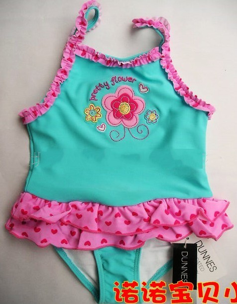 Child one-piece swimsuit baby swimwear child swimwear female child princess dance skirt