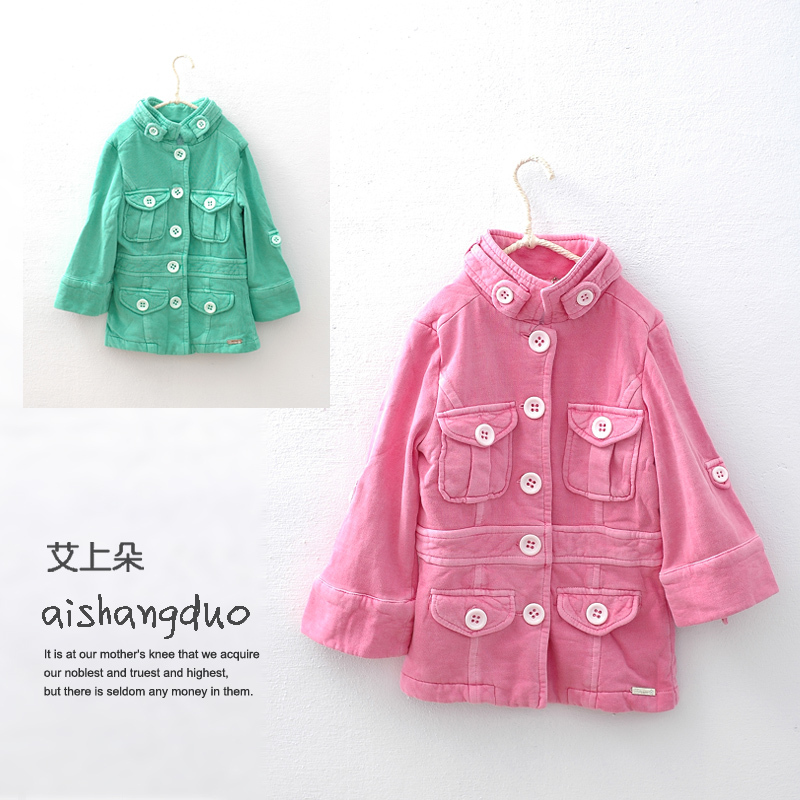 Child outerwear female child candy color outerwear top 04a