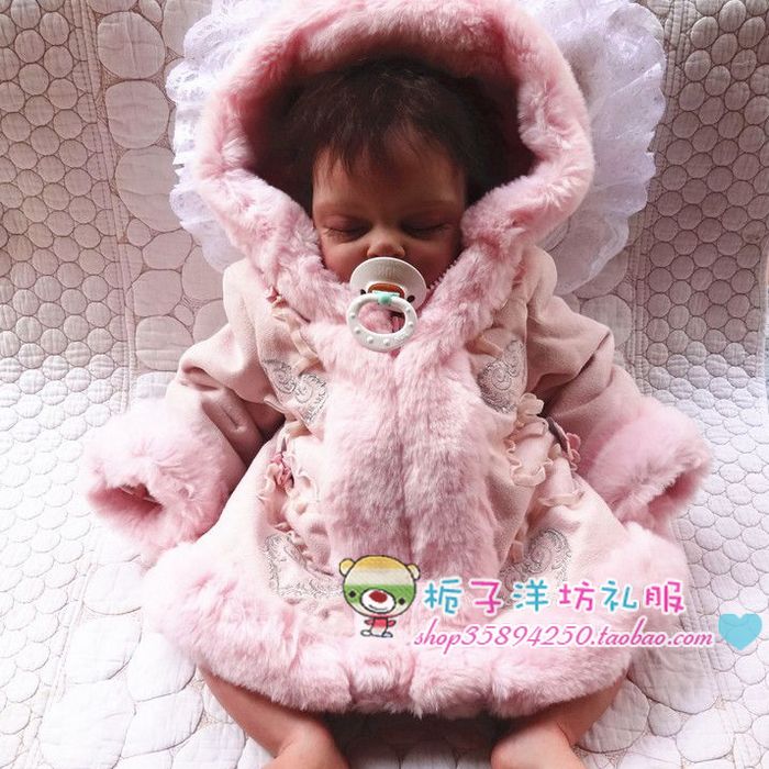 Child outerwear overcoat baby with a hood trench thermal winter female child general outerwear thickening