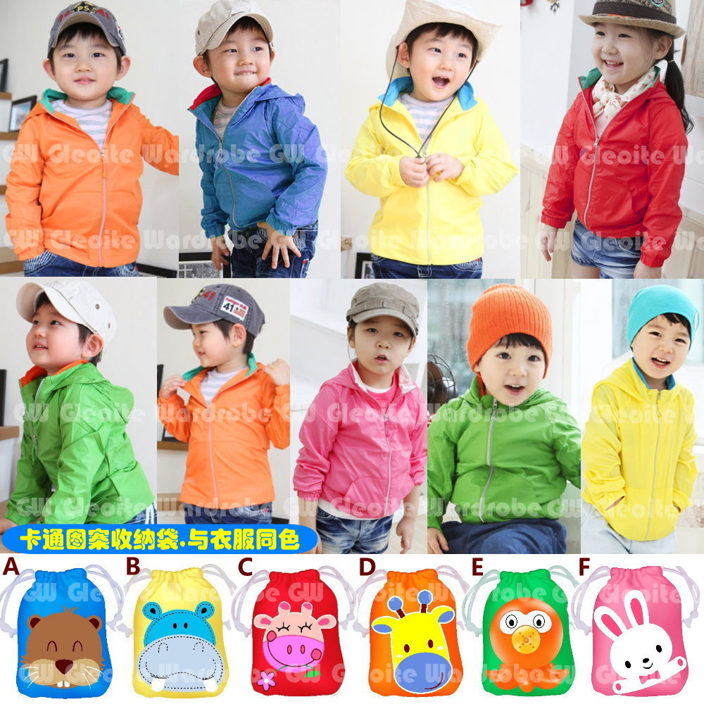 Child outerwear trench children's clothing baby hooded zipper sweater male female child clothes children's clothing