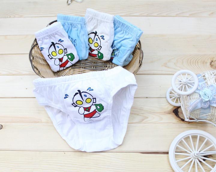 Child panties children's clothing sleepwear male 100% cotton underwear sleepwear ottoman trigonometric 100% cotton panties