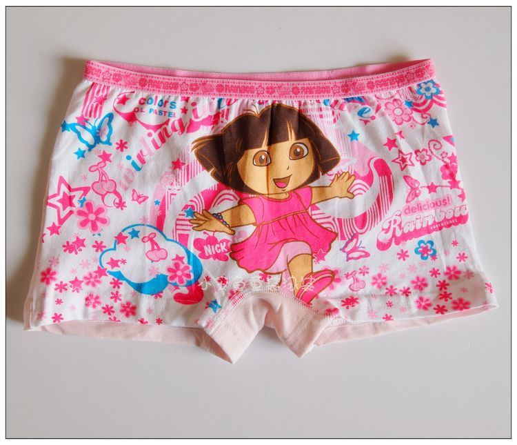 Child shorts female child 100% cotton panties cartoon dora baby underwear little girl panties child small panties