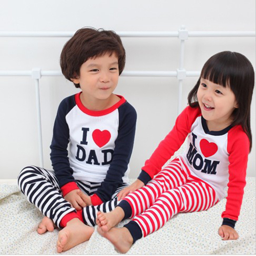 Child sleep set male girl lounge baby 100% cotton autumn and winter underwear