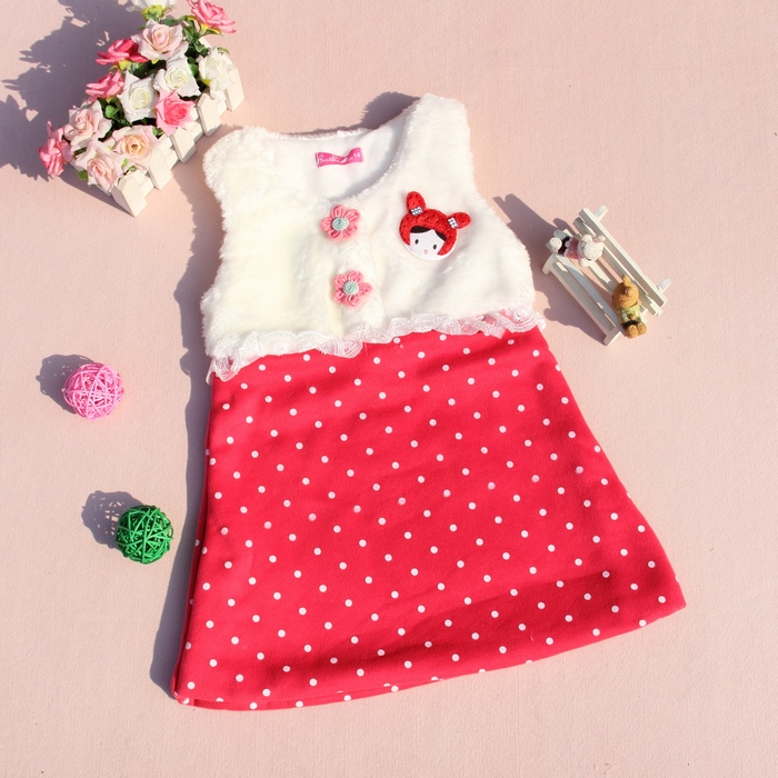 Child spring girls clothing 2013 100% cotton cartoon doll girl spring and autumn top children baby sleeveless vest