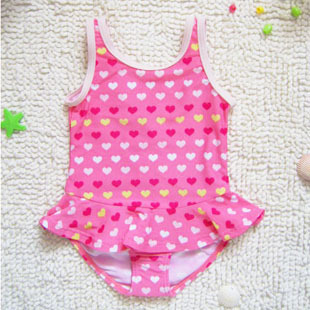 Child swimwear baby girl one-piece dress  infant  swimwear 6M-4years