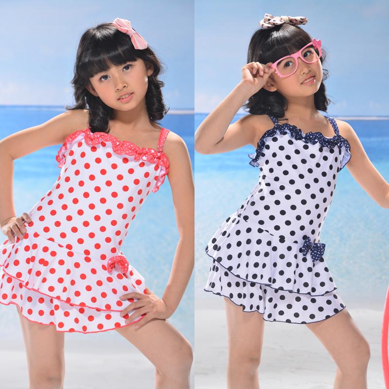 Child swimwear child little girl one-piece swimsuit swimwear one-piece dress swimwear child swimming equipment