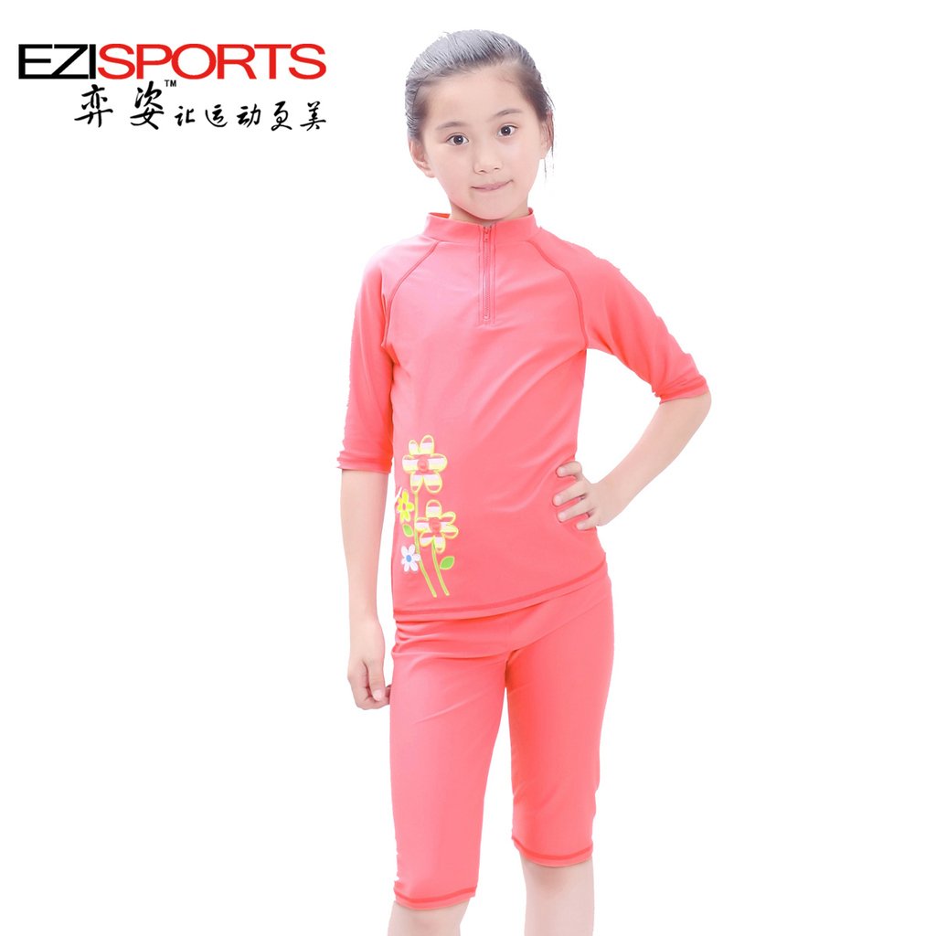 Child swimwear female child swimwear surfing suit anti-uv ezi5081 2 - 12
