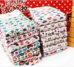 Child underwear set 100% cotton male female child 90 - 120 (1pcs/lot)