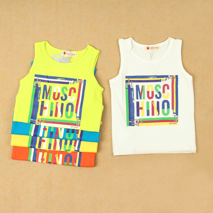 Child vest male child girls clothing summer thin modal cotton sleeveless T-shirt candy 5