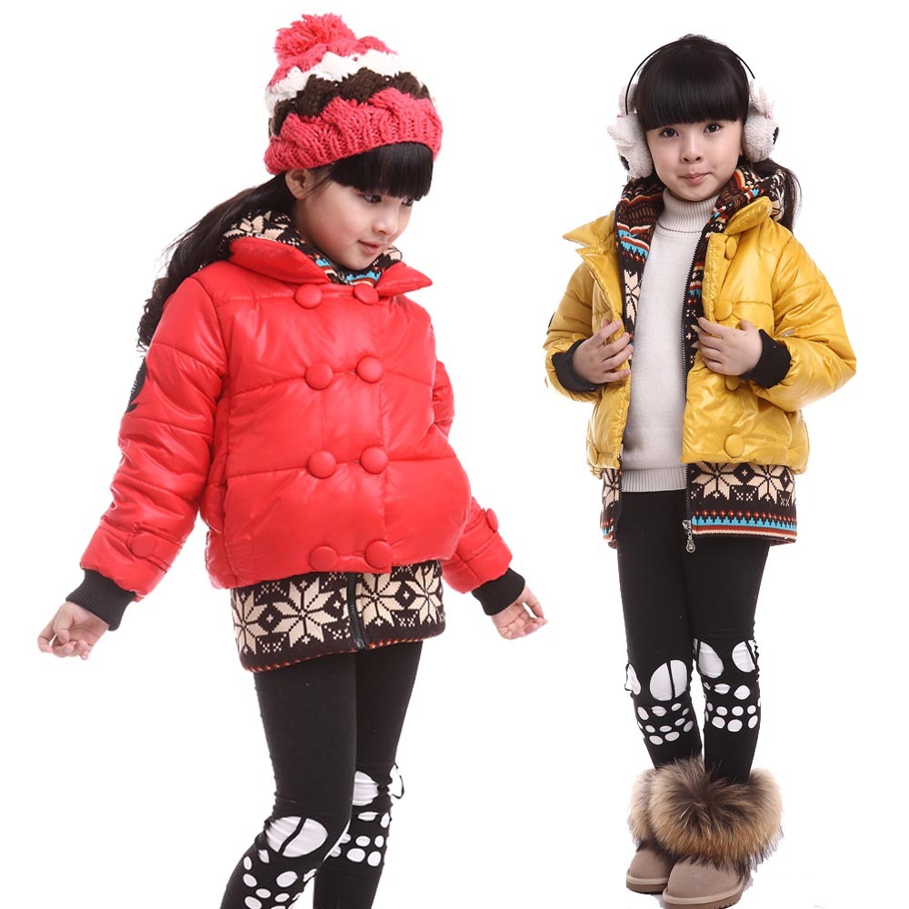 Child winter clothes children's clothing child thickening cardigan cotton-padded jacket female child wadded jacket outerwear lzt
