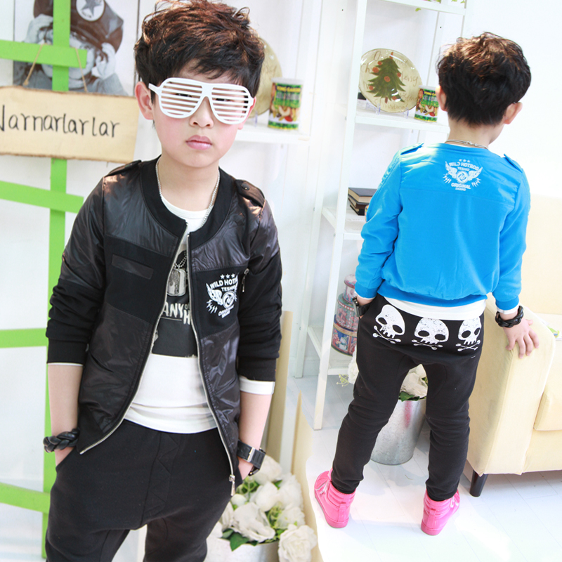 Child zipper jacket children's clothing spring and autumn 2013 male child long-sleeve sweatshirt outerwear 1873