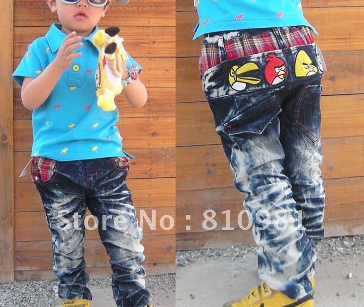 Children autumn boys 'and girls' trousers feet Korean boy pants jeans