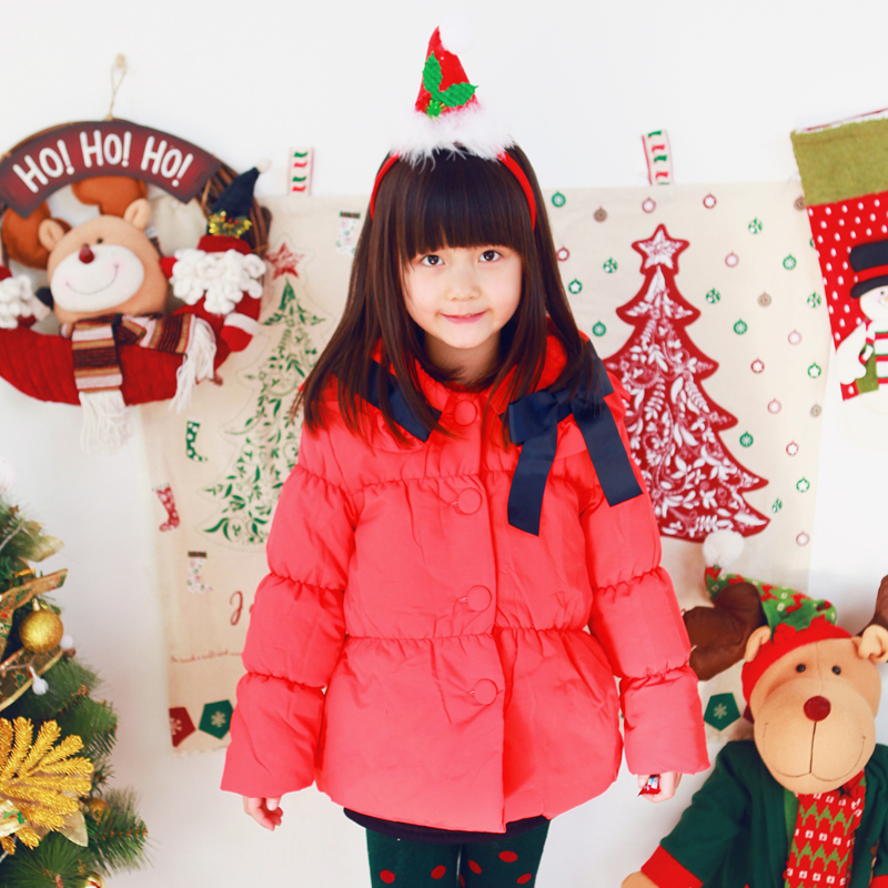 Children butterfly sauce child children's female child clothing winter 2012 bow clip cotton-padded jacket outerwear wadded