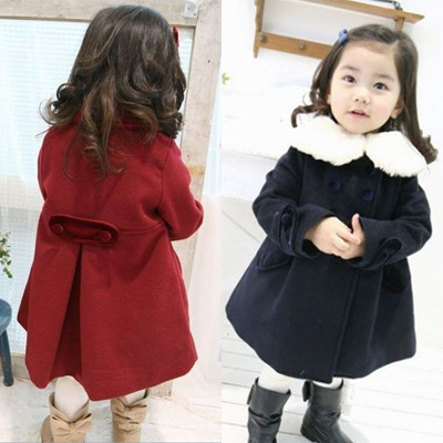 Children clothing Children Coat Outerwear for Girls,Double Lines of Buttons,Warm For Children Free Shipping,TSW033