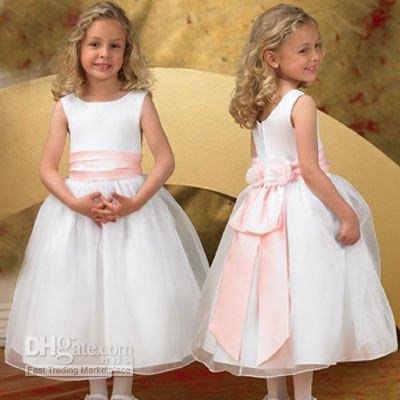children dresses online Toddler PF016 sleeveless flower girl dresses little girls gown