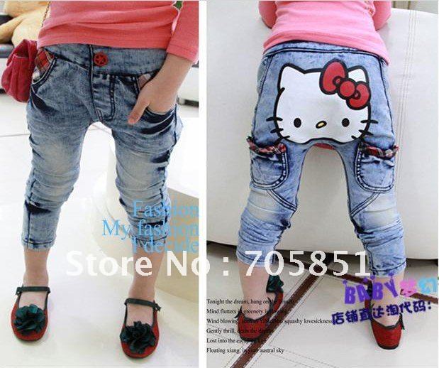 Children Jeans Girl Spring Jeans. TY88999