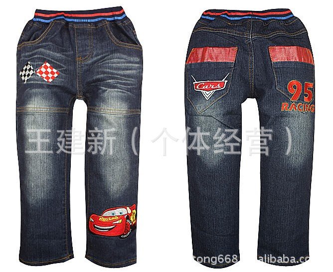 children/kid/kids/boys/girls  spring and autumn  trousers long Pants pant jean/ Washed Jeans WJX B040